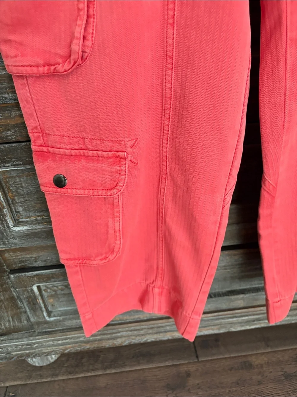 Free People Tahiti Pull On Coral Cargo Pants